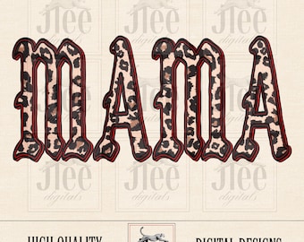 Gepard Mama PNG - Edgy Grunge Design (Digitaler Download)
