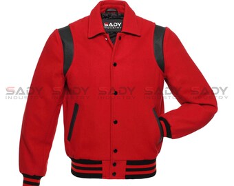 red black varsity jacket