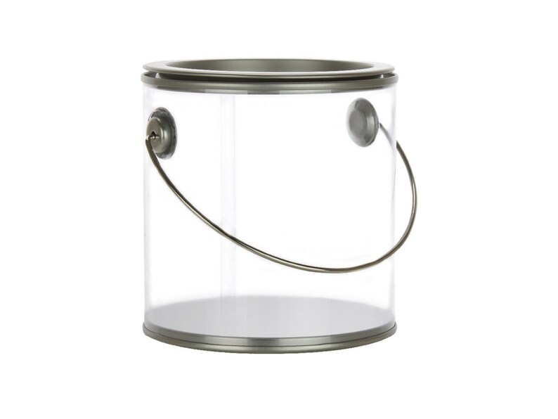 Clear Plastic Paint Can With Metal Handle Lot of 12 Etsy