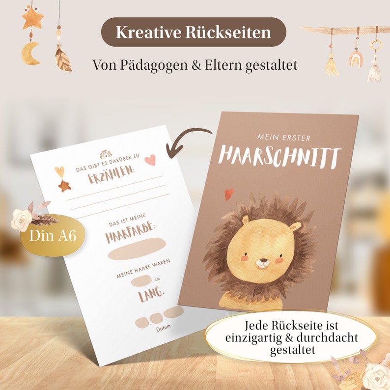 EULENTALER® Meilensteinkarten Baby I Boho I Von Pädagogen gestaltet I Meilensteine Baby I Geschenk zur Geburt I 48 Karten Inkl. Geschenkbox Bild 3