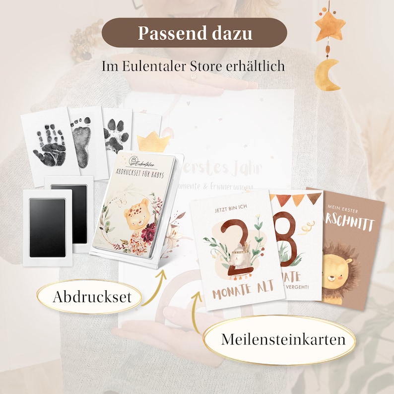 EULENTALER® Das Babytagebuch Boho I von Pädagogen gestaltet I Mein erstes Jahr I 84 Seiten I Geschenkidee zur Geburt I Erinnerungsbuch Bild 7