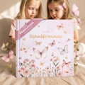 EULENTALER® Freundebuch Schule Mädchen mit Schmetterlingen I Goldprägung I von Pädagogen gestaltet I Freundschaftsbuch Grundschule Geschenk product logo