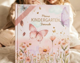 EULENTALER® Freundebuch Kindergarten Schmetterling I von erfahrenen Erzieherinnen gestaltet I Handgemalte Illustrationen I Geschenk Kita