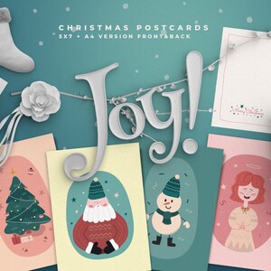 Christmas Postcard - Kit cartoline di Natale - AI vettoriali ed EPS - Vector Christmas kit