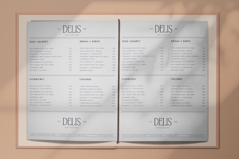 Restaurant Menu Mockup 2.0 - Etsy