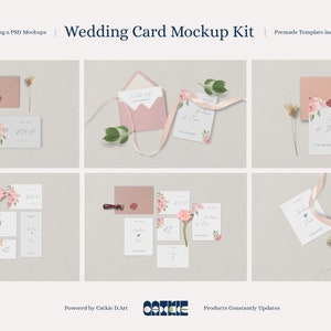 Cartoline invito matrimonio Mockup