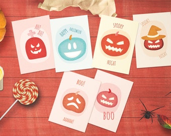 Halloween ClipArt and Icons Kit - PNG and Vector Halloween Clip art - Spooky Night Postcards design