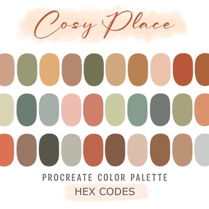 Procreate Color Palette Pastel Procreate Swatches, HEX Codes, iPad ...