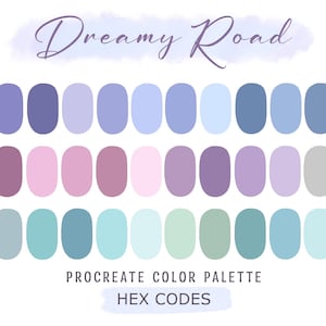 Dreamy Procreate Color Palette, HEX Codes, Pastel Procreate Swatches, iPad Illustration, Procreate Art