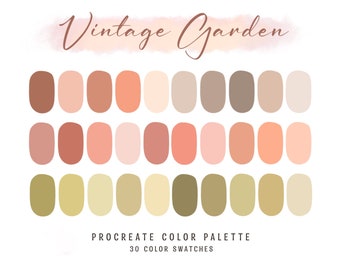 Procreate Color Palette Vintage Garden Procreate Swatches - Etsy