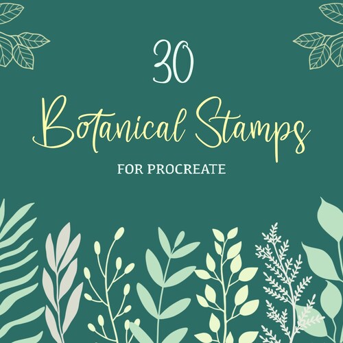 Procreate Botanical Stamps Procreate Stamp Brushes Digital Etsy
