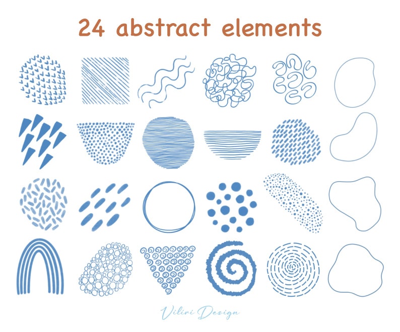 Abstract Procreate Stamps Boho Procreate Stamps Procreate - Etsy