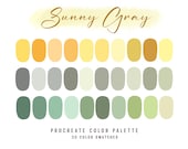 Procreate Color Palette Yellow Tones Procreate Swatches, Color Swatches, iPad Illustration, Lettering, Procreate Art