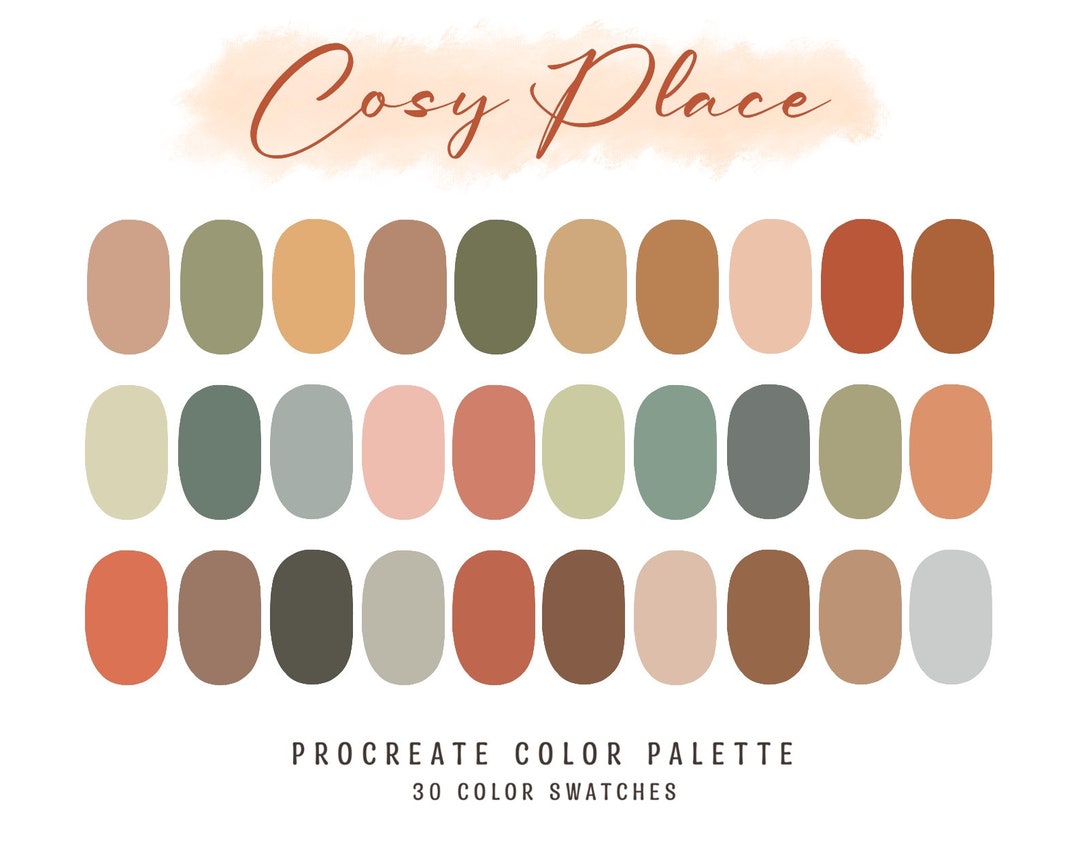 Cosy Procreate Color Palette Procreate Color Swatches Ipad - Etsy Canada