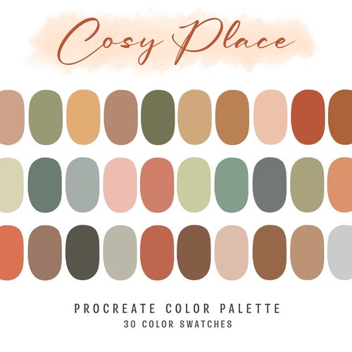 Cosy Procreate Color Palette Procreate Color Swatches Ipad - Etsy Canada