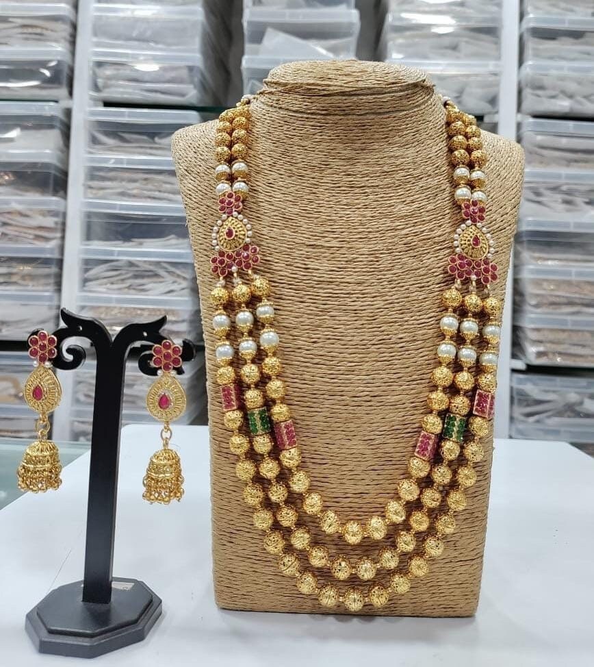 Copper necklace set with price deals