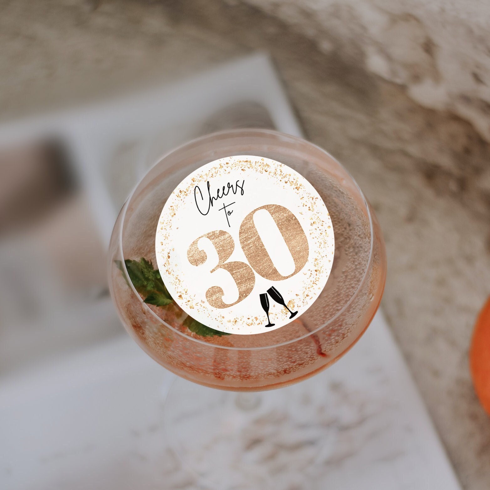 PRE-CUT Monogram Outline Edible Drink Toppers - Wafer Paper - No Background  - Any Image - Minimalist Monogram Wedding/Event Drink Toppers