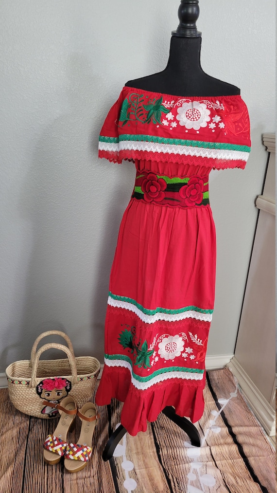 Vestidos De Fiesta Mexicana Con Volantes Y Cinturón, Sin Mangas, Para Fiesta De Cinco De Mayo, Ropa Tradicional Popular, Negro