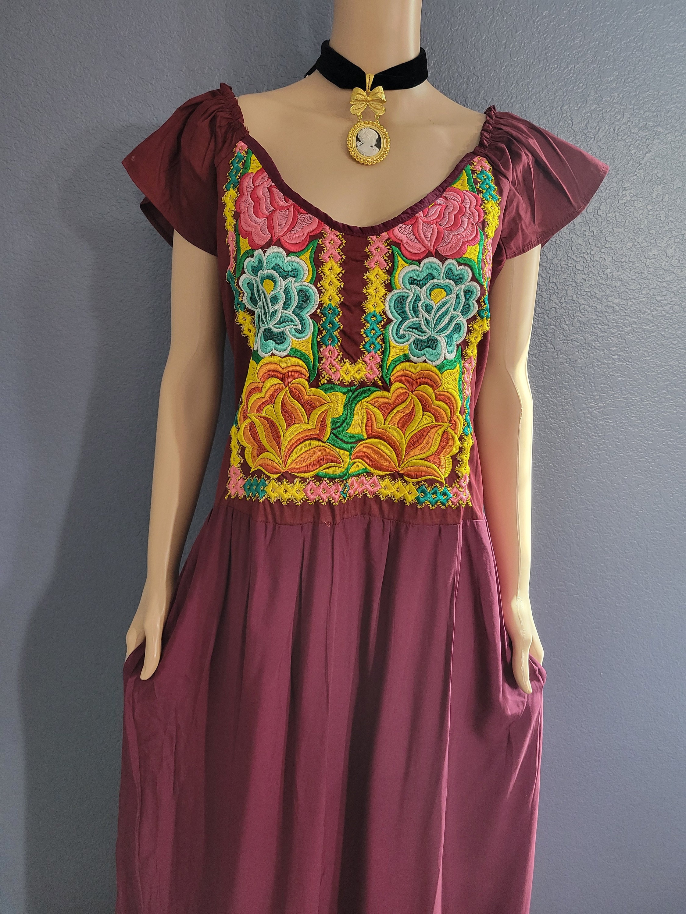 fitted embroidered dress Ivory Gold Bead Embroidered Floral Dress - Midi Dresses main image 0