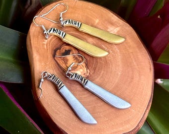 Handmade Machete earrings- Polymer clay statement earrings- Artesanías de Puerto Rico