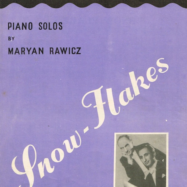 Snow-Flakes - Vintage Sheet Music Download, 1930s Piano Music, Music by Maryan Rawicz, Landauer, 1934, Piano Solos, PDF File, Music to Print