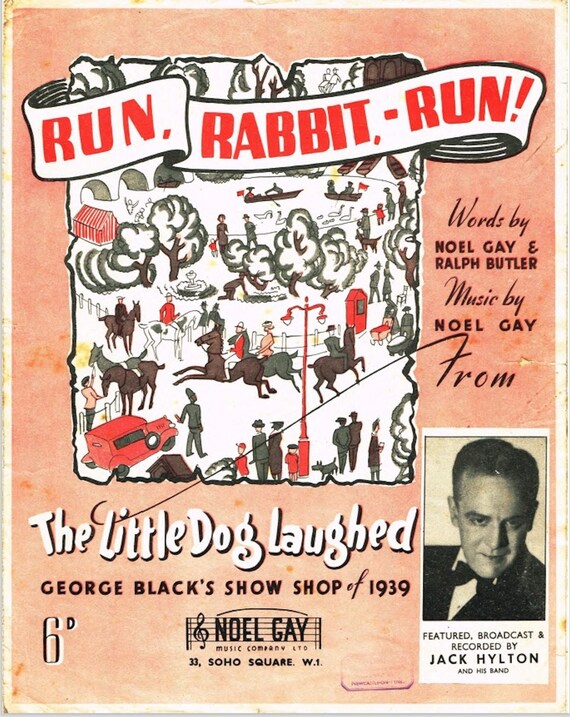 Run Rabbit Run Vintage Sheet Music Download Popular Wartime | Etsy
