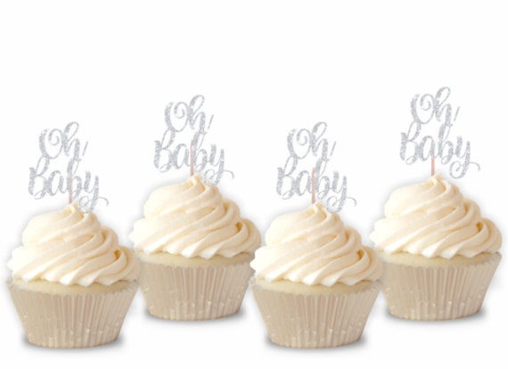 12 SWEET PEA Cupcake  Cake Topper Rings party supplies decorations baby shower reveal girl boy