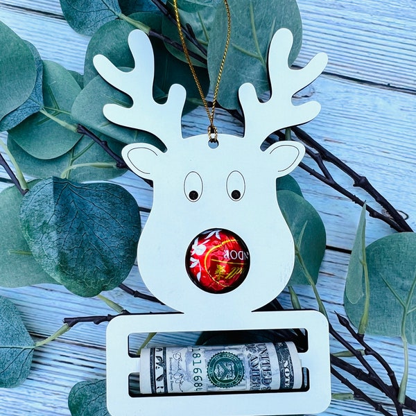 Reindeer Chocolate Holder Ornament DIGITAL file, Money Holder Ornament, Money Holder SVG, Candy Reindeer Ornament, Money SVG File