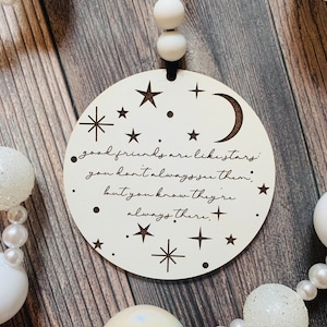Friendship Ornament svg for Glowforge, Friendship Ornament Laser Cut Files, Glowforge Christmas friend gift svg, Ornament for Friend SVG