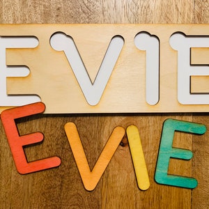 Naam puzzel SVG-bestand, Glowforge puzzel SVG, SVG digitale download, puzzelbestand, maak je eigen naampuzzel