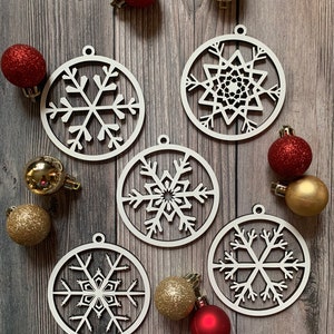 Snowflake SVG Bundle Flake Winter Svg Snowflake Clipart Christmas svg Decor svg Christmas Ornament svg Silhouette Cut File Glowforge File