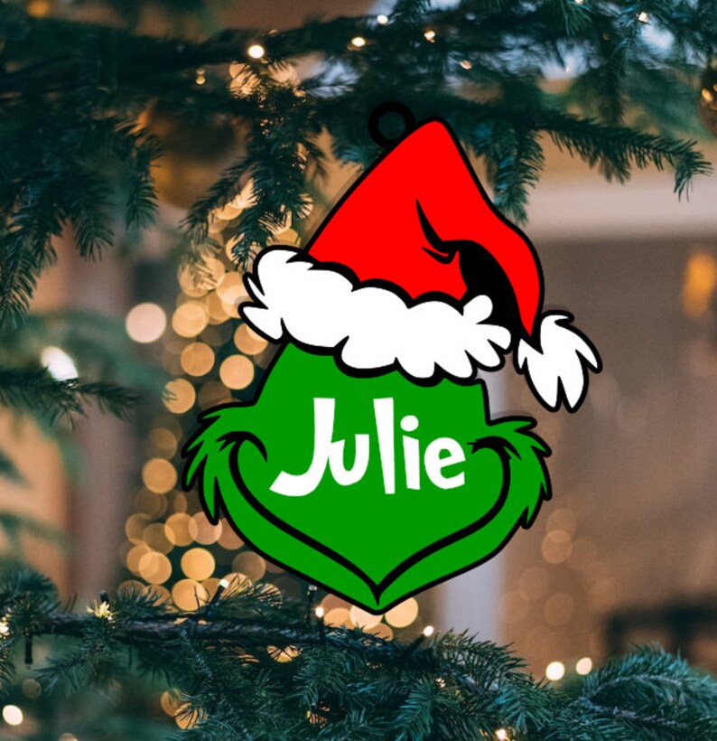 Grinch Face Ornament SVG Grinch Ornament SVG Grinch Laser - Etsy