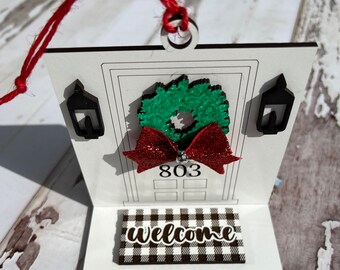 First Home Ornament SVG File, New Home Christmas Ornament Digital File, Our first Home, 3D Ornament, Wooden Housewarming Christmas Ornament