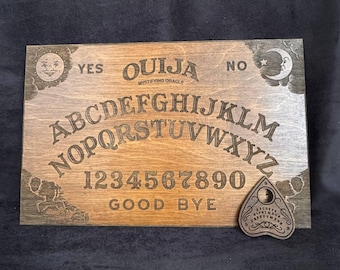 Ouija Board with Planchette | Wooden Spirit Board | Divination Tool | Witchcraft Decor | Unique Occult Gift