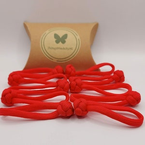 Red paracord Zipper Pulls, zipper replacement,  zipper puller