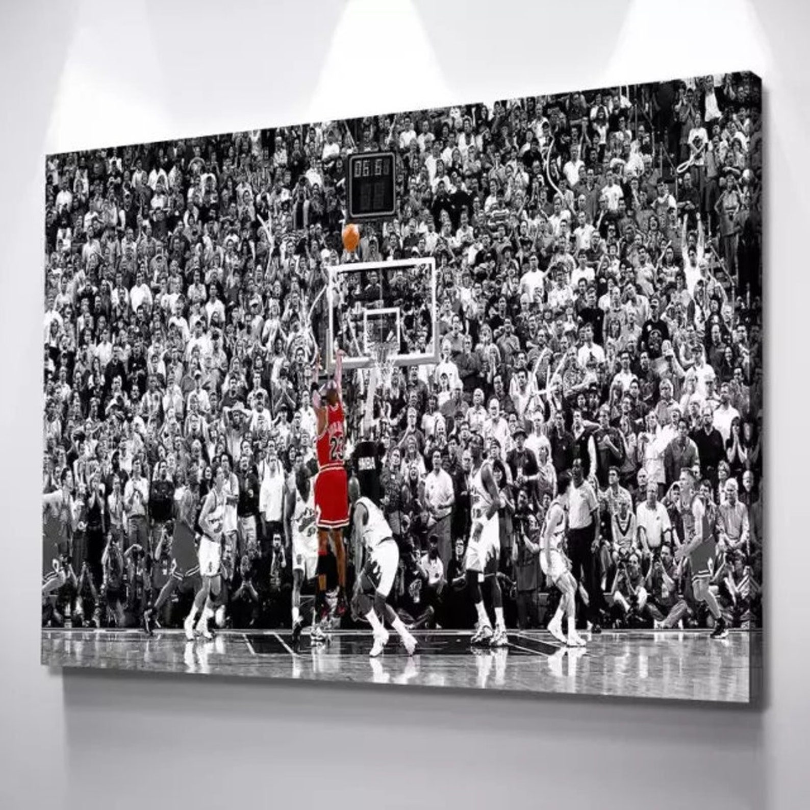 Michael Jordan Canvas Buzzer Beater 1998 Chicago Bulls Wall Etsy UK