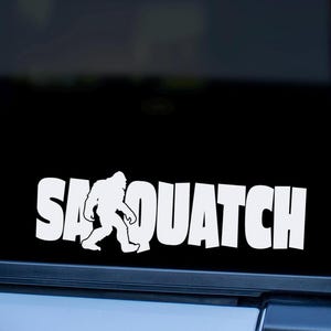 Sasquatch Vinyl Decal. Bigfoot Silhouette Sticker for Car Window, Laptop, Cooler, Cryptid Lover Gift, Camping & Outdoor Waterproof Decal.