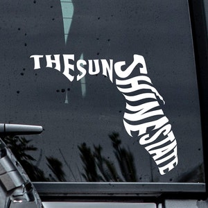 Florida State vinyl Decal Sticker &quot;The Sunshine State&quot; Gift great for cars, Trucks, windows, Laptops.