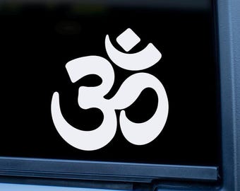 Aum Om Vinyl Decal Sticker | Yoga Symbol Sticker | Meditation Wall Car Tumbler Laptop Decal | Spiritual Gift | Zen Decor Waterproof Vinyl
