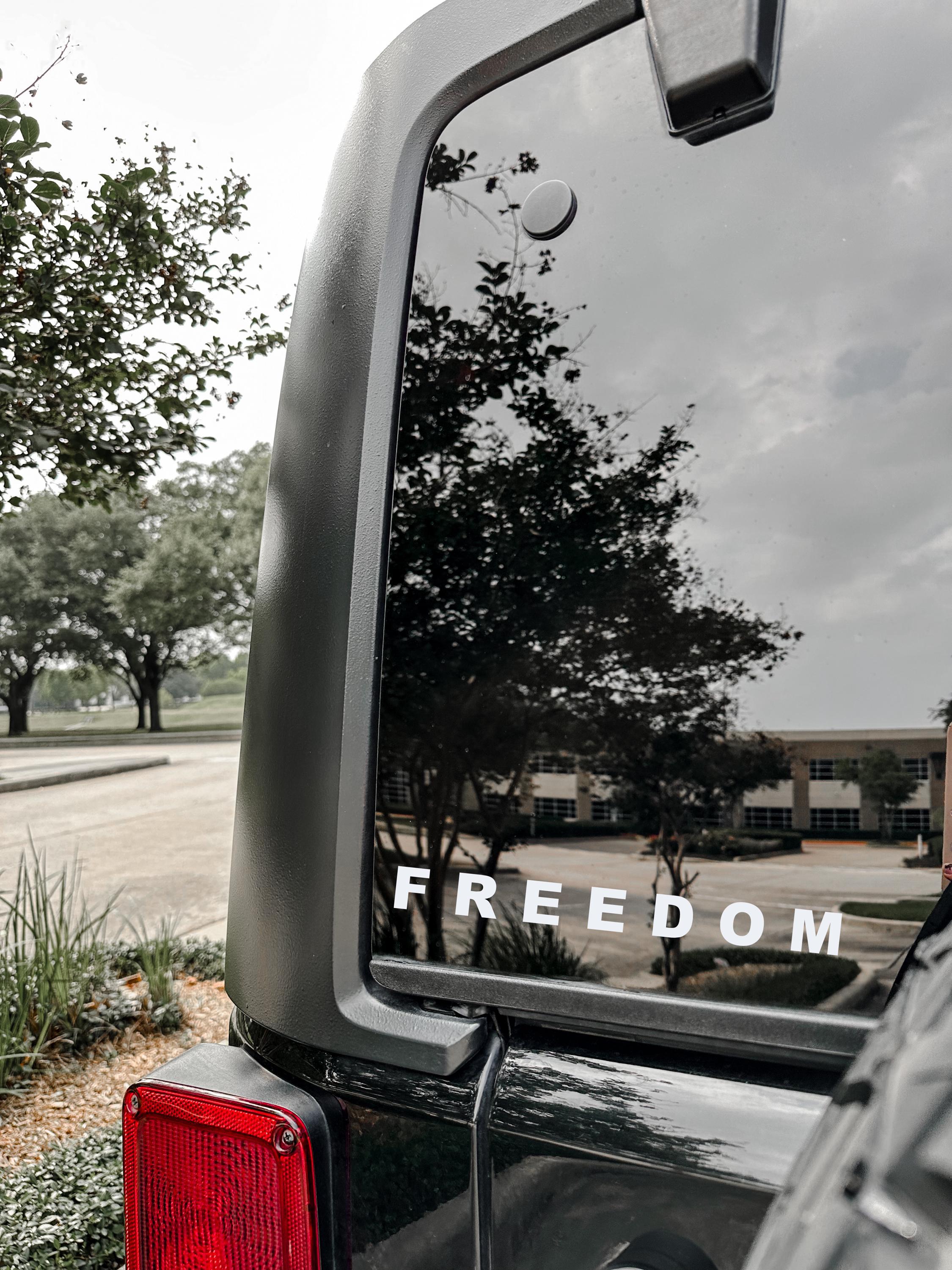 FREEDOM Vinyl Decal Sticker | Patriotic Car Window Sticker | Laptop ...