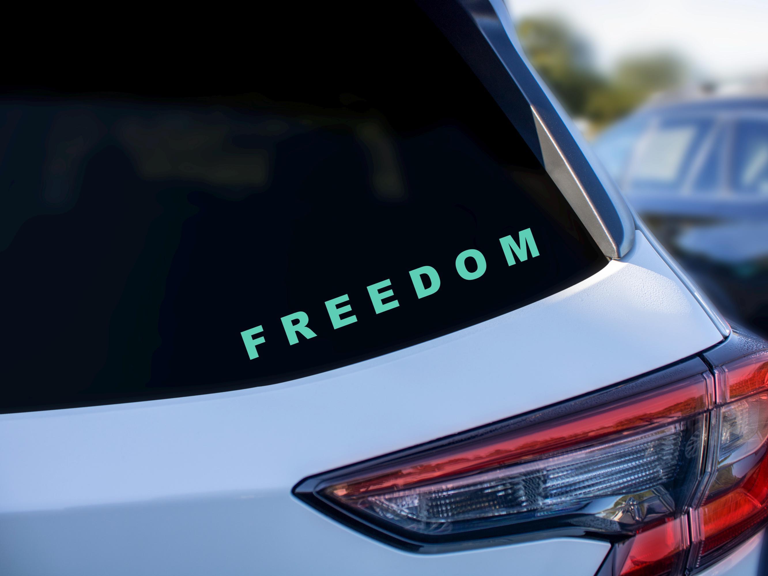 FREEDOM Vinyl Decal Sticker | Patriotic Car Window Sticker | Laptop ...