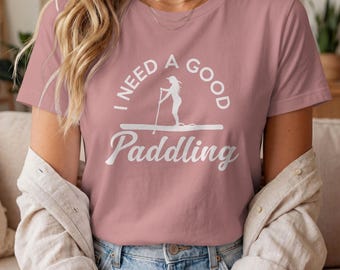 Funny Paddleboard Pun Graphic T Shirt, SUP Lover Beach Life Novelty Tee, Stand Up Paddling Lake River Summer Gift Top