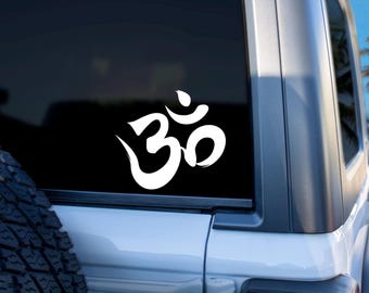 Aum Om Vinyl Script Decal Sticker | Yoga Symbol Sticker | Meditation Wall Car Tumbler Laptop Decal | Spiritual Gift | Zen Decor Vinyl