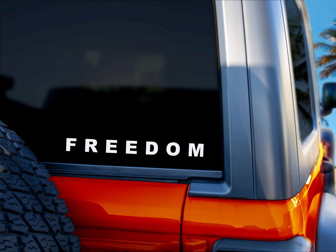 FREEDOM Vinyl Decal Sticker | Patriotic Car Window Sticker | Laptop ...