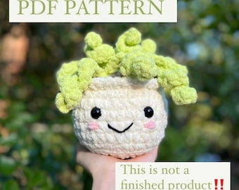 Poppy the plant PDF crochet pattern/ No sew plant pattern/ amigurumi pattern/ plant crochet tutorial/ amigurmi tutorial/ digital pattern