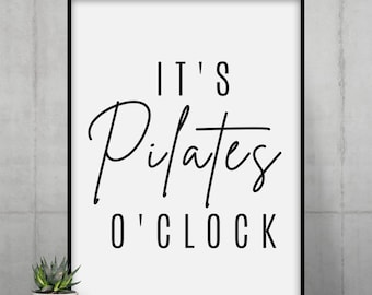 Pilates Poster, Pilates wall decor, Home gym wall art, Home Gym Decor, Pilates gift, Pilates Lover, Instant Download,