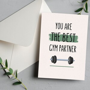 Best gym friend card, Gym boyfriend card, Gym buddy card, Gym lover card, Fitness Birthday card, Gym gift for him, Fitness friend card
