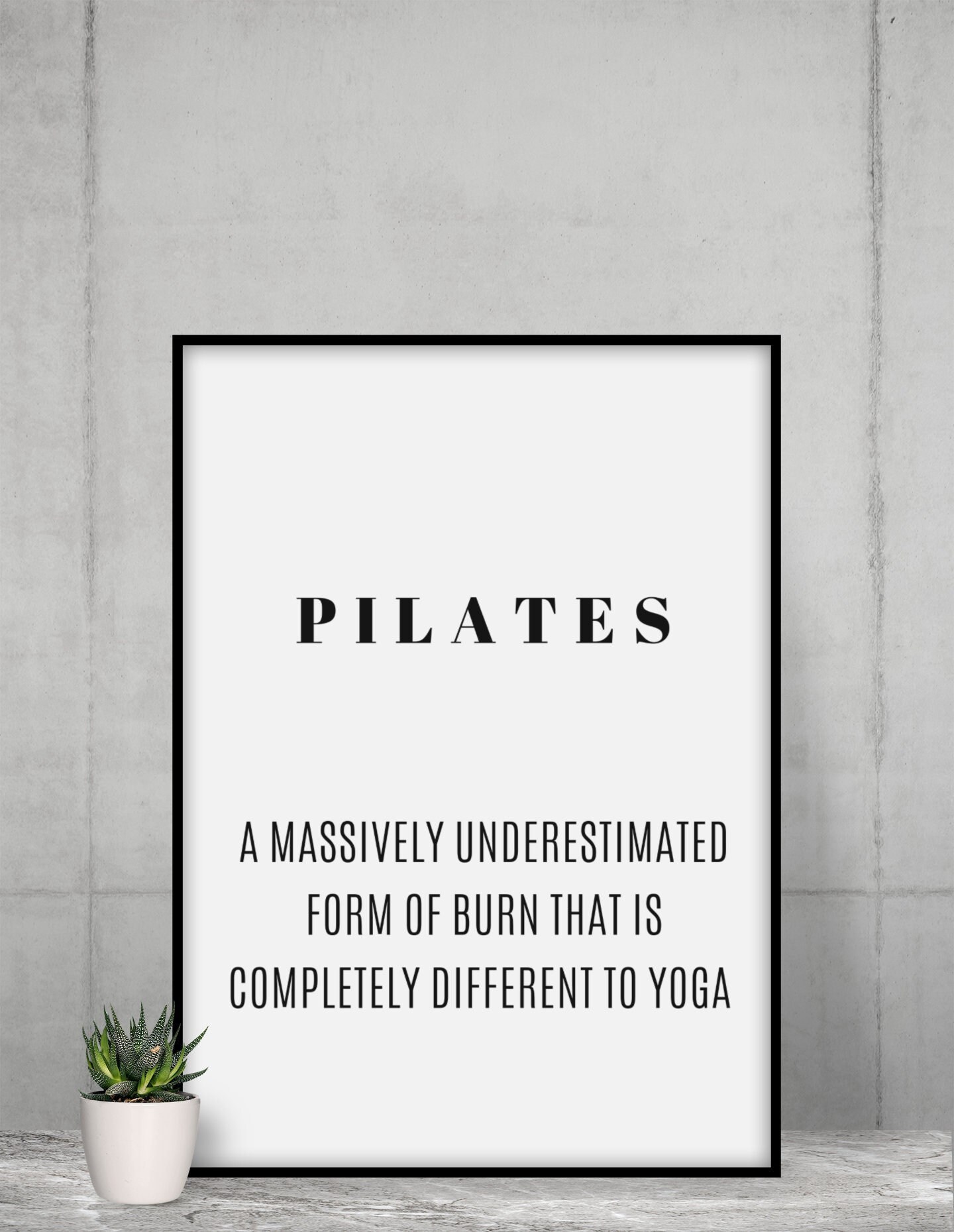 Pilates Definition Poster Pilates Teacher Gift Home Gym Wall Etsy