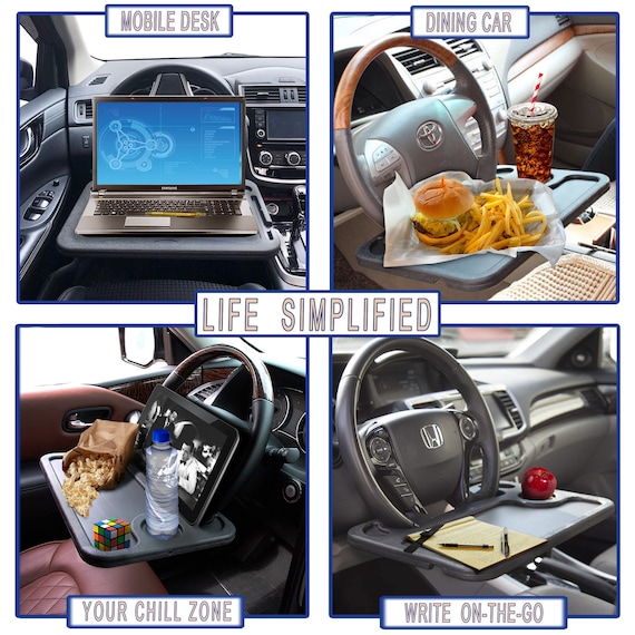 Organizer tray car steering wheel table –