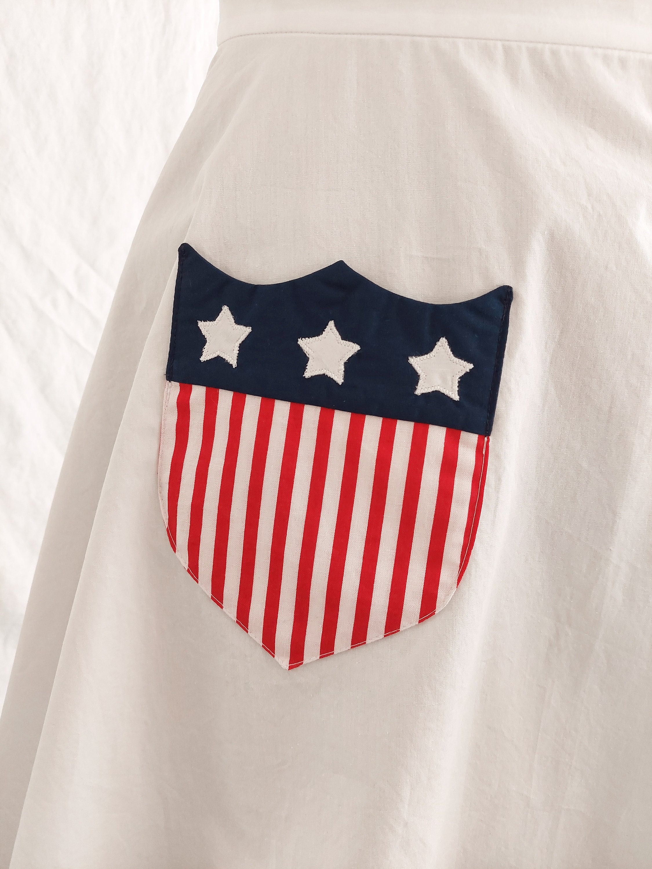 Vintage 1940s Style Apron, Reproduction WWII Victory Apron, Retro